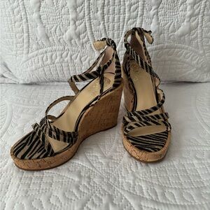 Vince Camino Zebra print wedge sandals - size 7.5. New without box.